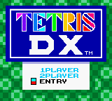 Tetris DX title screen for GameBoy Color